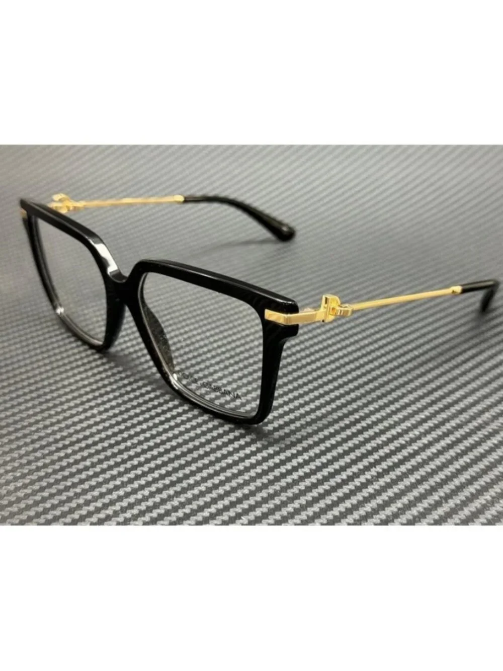 New Dolce & Gabbana Women Black Gold Eyeglasses 54-16-140